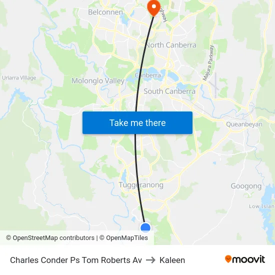Charles Conder Ps Tom Roberts Av to Kaleen map