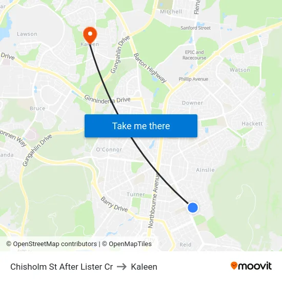 Chisholm St After Lister Cr to Kaleen map