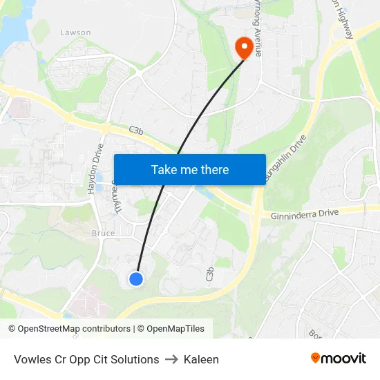 Vowles Cr Opp Cit Solutions to Kaleen map