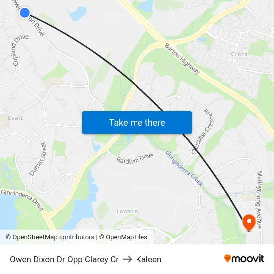 Owen Dixon Dr Opp Clarey Cr to Kaleen map