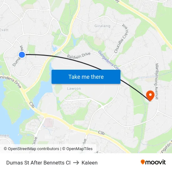 Dumas St After Bennetts Cl to Kaleen map