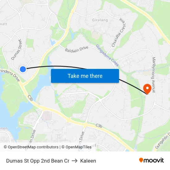 Dumas St Opp 2nd Bean Cr to Kaleen map