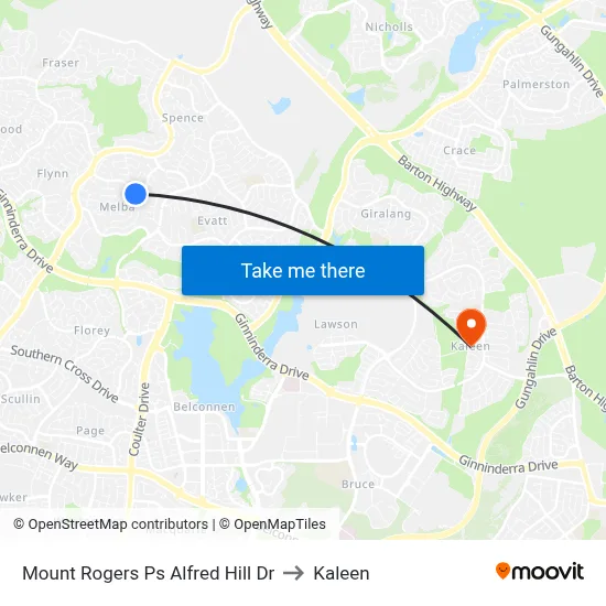 Mount Rogers Ps Alfred Hill Dr to Kaleen map