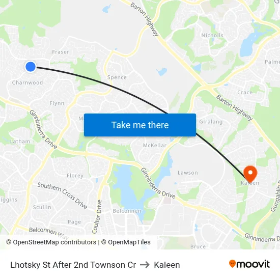 Lhotsky St After 2nd Townson Cr to Kaleen map