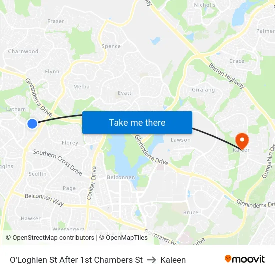 O'Loghlen St After 1st Chambers St to Kaleen map
