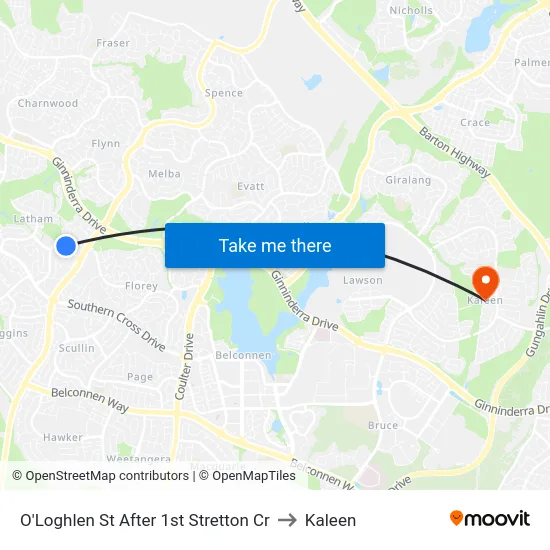 O'Loghlen St After 1st Stretton Cr to Kaleen map