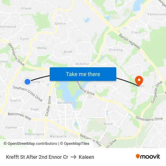 Krefft St After 2nd Ennor Cr to Kaleen map