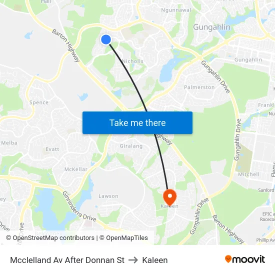 Mcclelland Av After Donnan St to Kaleen map