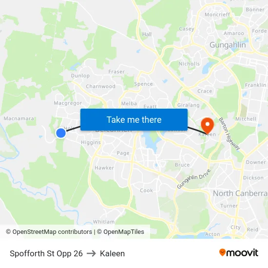 Spofforth St Opp 26 to Kaleen map