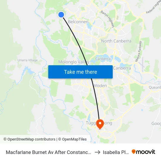 Macfarlane Burnet Av After Constance Stone St to Isabella Plains map
