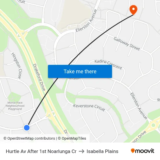 Hurtle Av After 1st Noarlunga Cr to Isabella Plains map