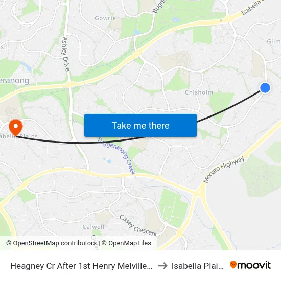 Heagney Cr After 1st Henry Melville Cr to Isabella Plains map