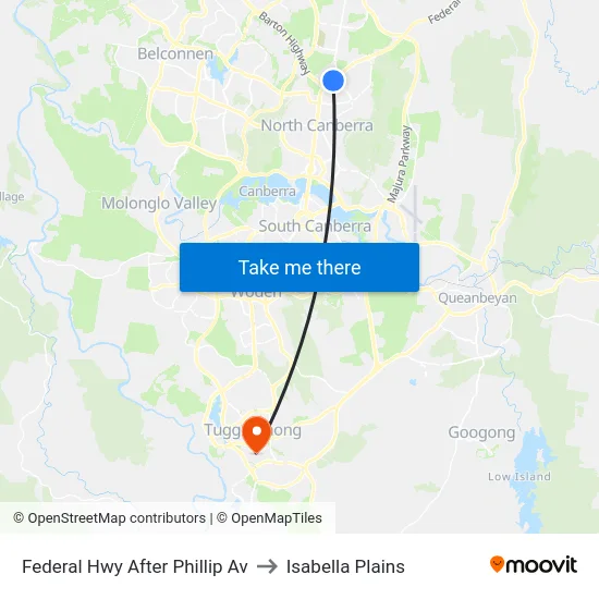 Federal Hwy After Phillip Av to Isabella Plains map