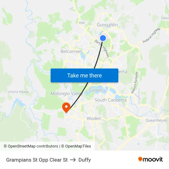 Grampians St Opp Clear St to Duffy map