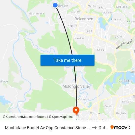 Macfarlane Burnet Av Opp Constance Stone St to Duffy map