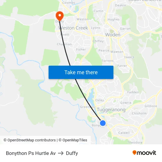 Bonython Ps Hurtle Av to Duffy map