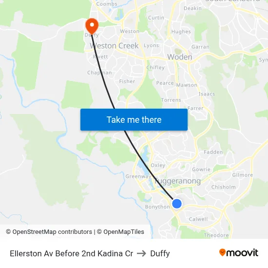 Ellerston Av Before 2nd Kadina Cr to Duffy map