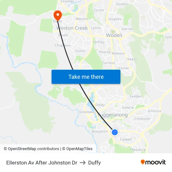 Ellerston Av After Johnston Dr to Duffy map