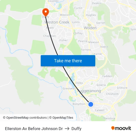 Ellerston Av Before Johnson Dr to Duffy map