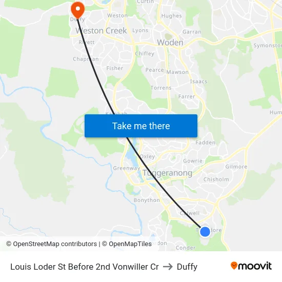 Louis Loder St Before 2nd Vonwiller Cr to Duffy map