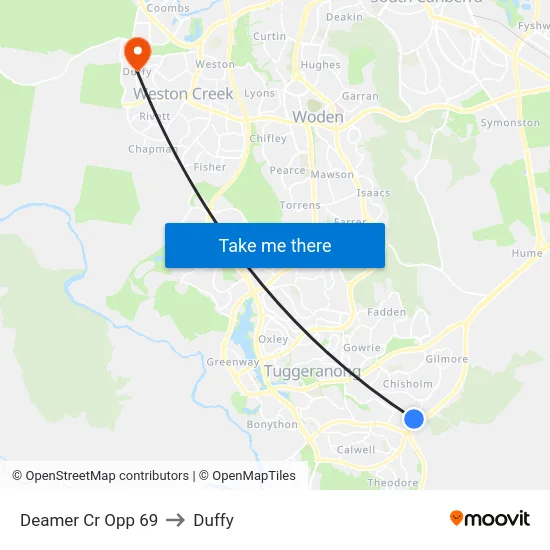 Deamer Cr Opp 69 to Duffy map