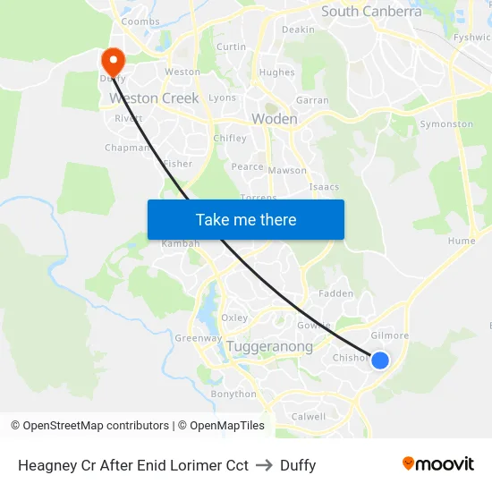 Heagney Cr After Enid Lorimer Cct to Duffy map
