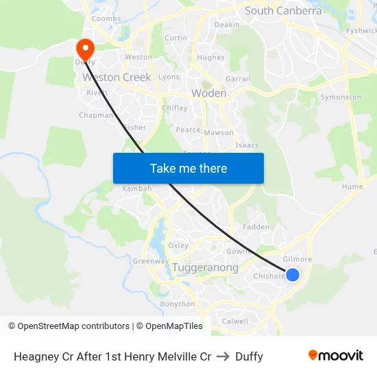 Heagney Cr After 1st Henry Melville Cr to Duffy map