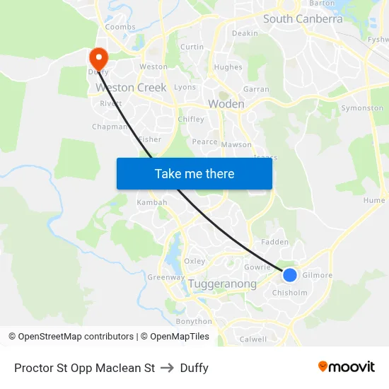 Proctor St Opp Maclean St to Duffy map