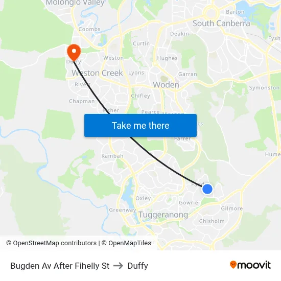 Bugden Av After Fihelly St to Duffy map