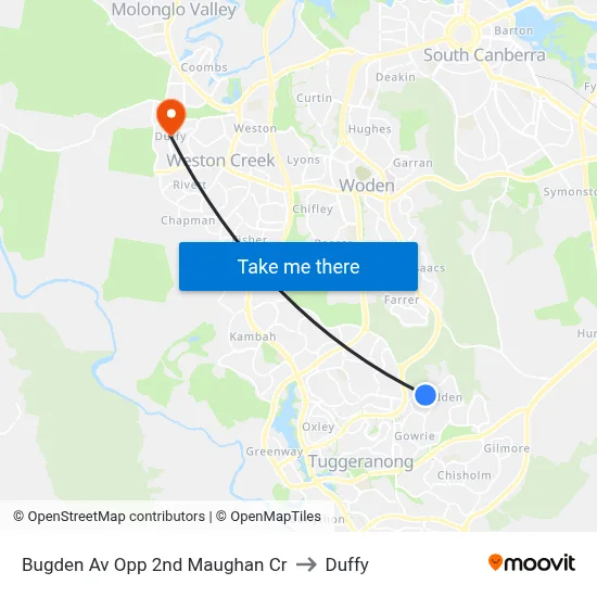 Bugden Av Opp 2nd Maughan Cr to Duffy map