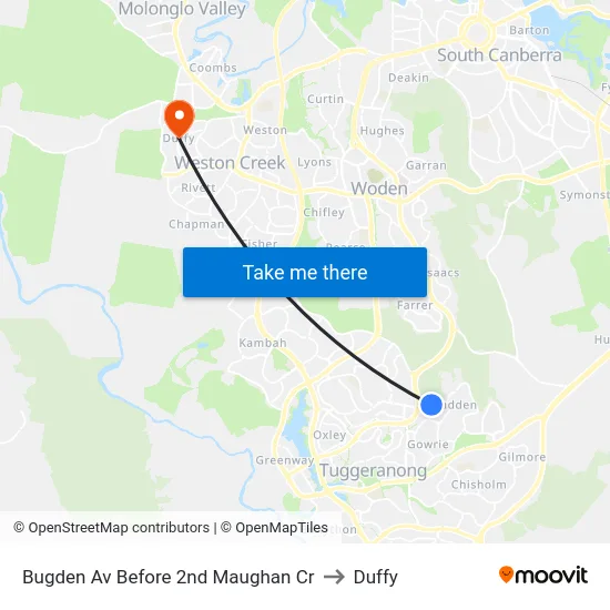 Bugden Av Before 2nd Maughan Cr to Duffy map