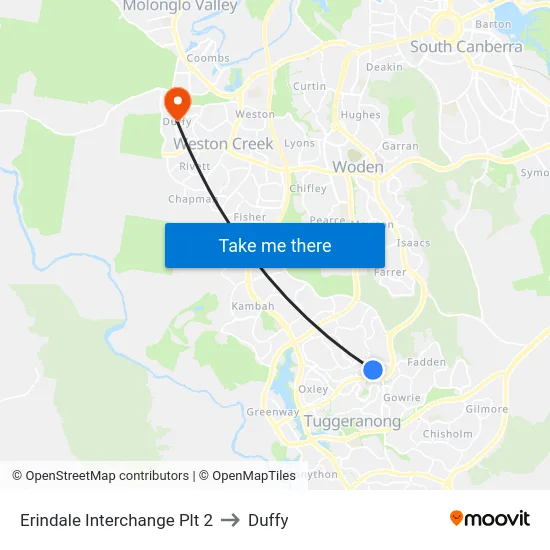Erindale Interchange Plt 2 to Duffy map