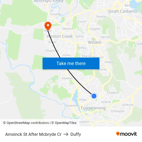 Amsinck St After Mcbryde Cr to Duffy map