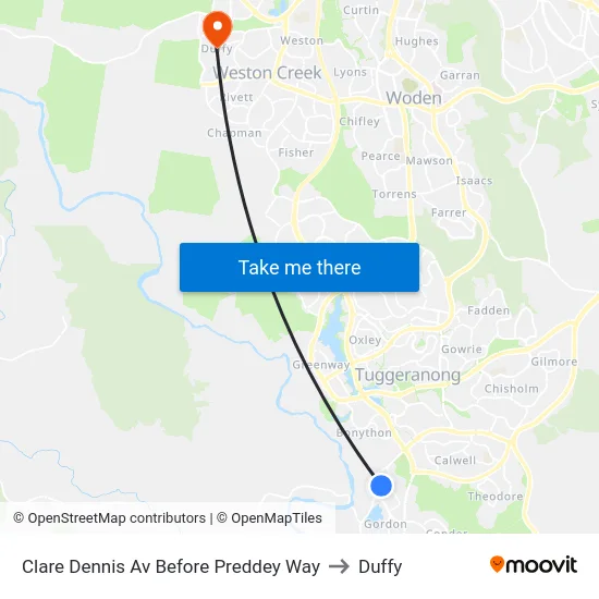 Clare Dennis Av Before Preddey Way to Duffy map