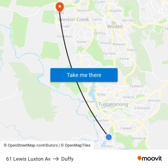 61 Lewis Luxton Av to Duffy map