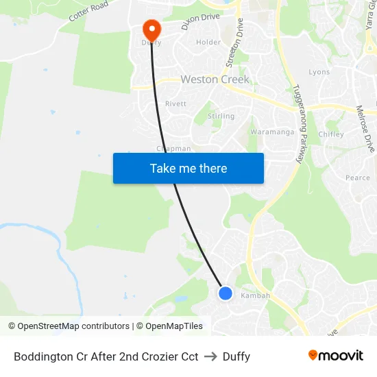 Boddington Cr After 2nd Crozier Cct to Duffy map