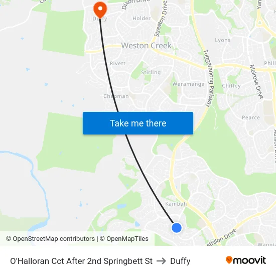 O'Halloran Cct After 2nd Springbett St to Duffy map