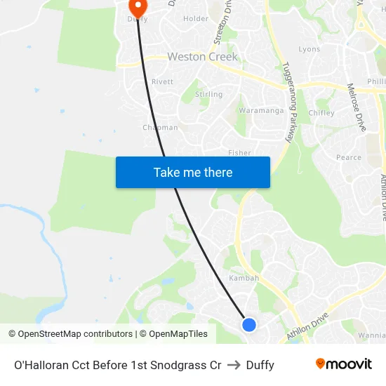 O'Halloran Cct Before 1st Snodgrass Cr to Duffy map