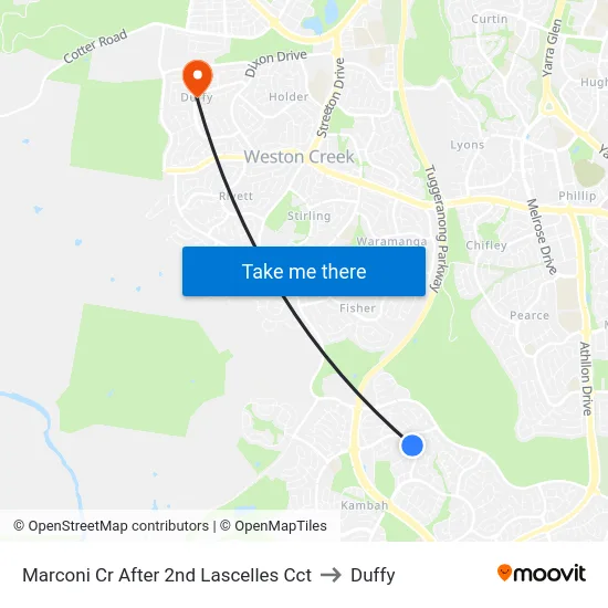 Marconi Cr After 2nd Lascelles Cct to Duffy map