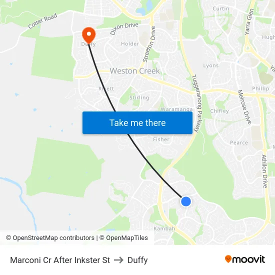 Marconi Cr After Inkster St to Duffy map