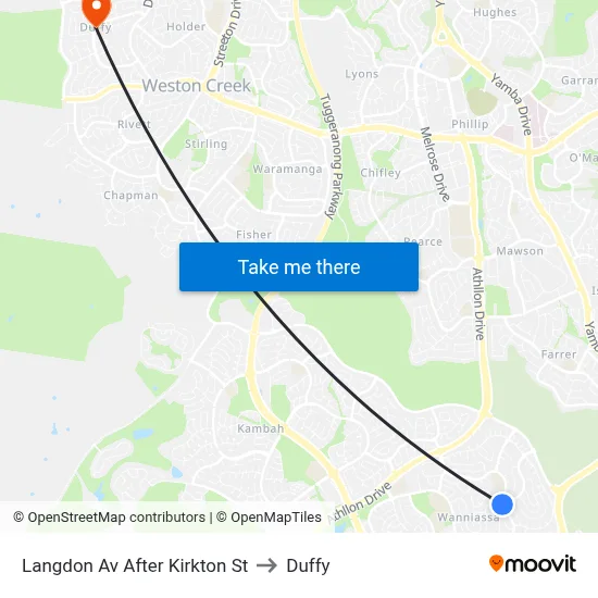 Langdon Av After Kirkton St to Duffy map
