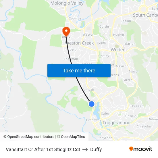 Vansittart Cr After 1st Stieglitz Cct to Duffy map