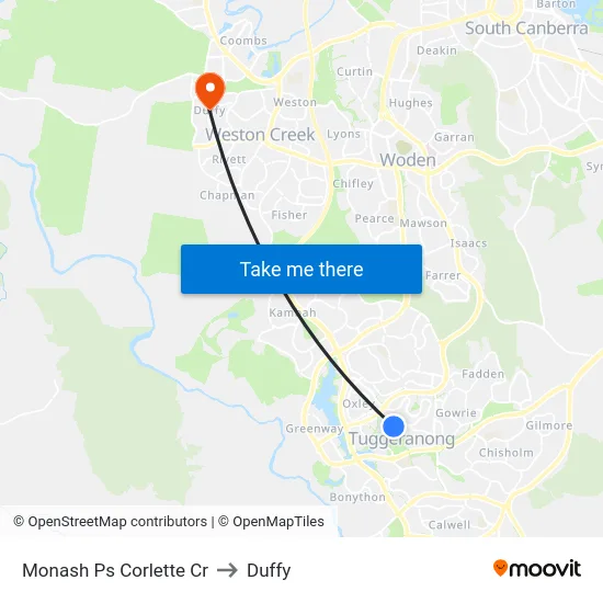 Monash Ps Corlette Cr to Duffy map