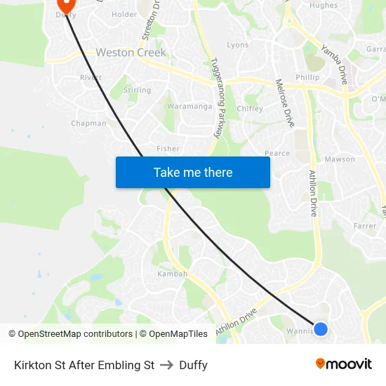 Kirkton St After Embling St to Duffy map