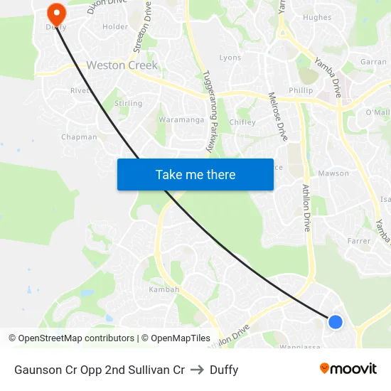 Gaunson Cr Opp 2nd Sullivan Cr to Duffy map