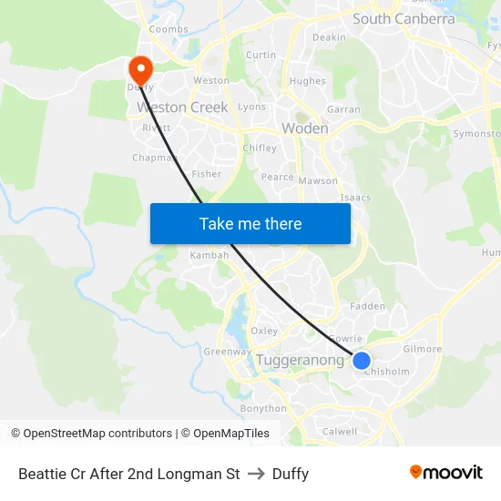 Beattie Cr After 2nd Longman St to Duffy map