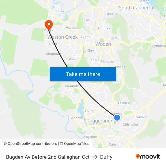 Bugden Av Before 2nd Galleghan Cct to Duffy map