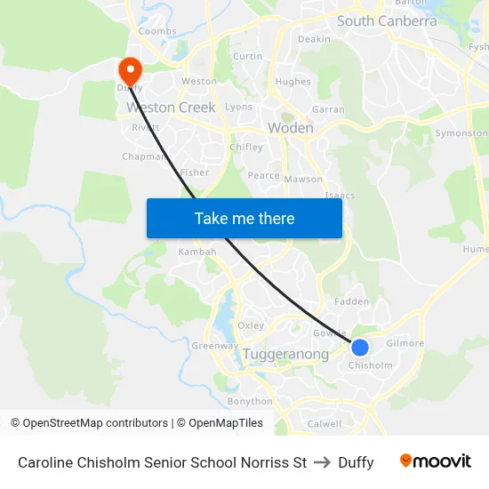 Caroline Chisholm Senior School Norriss St to Duffy map