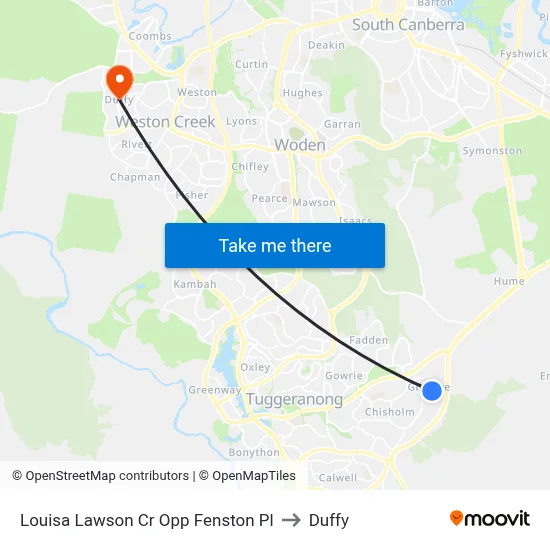 Louisa Lawson Cr Opp Fenston Pl to Duffy map