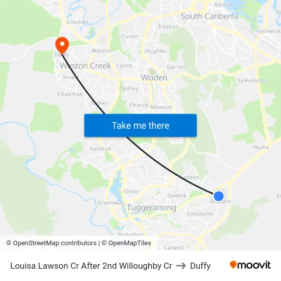 Louisa Lawson Cr After 2nd Willoughby Cr to Duffy map